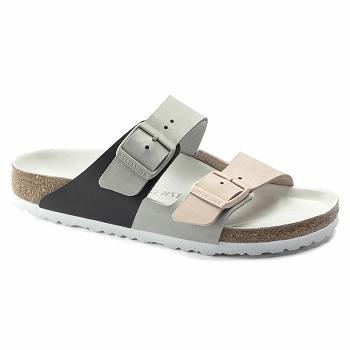 Dámské Arizona Birkenstock Split Hex Nubuck Læder Stříbrné Hnědožlutý | CZ 93BEX